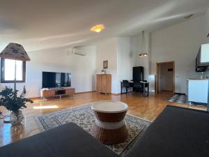 a living room with a couch and a table at Apartments and a Room Ina in Zadar