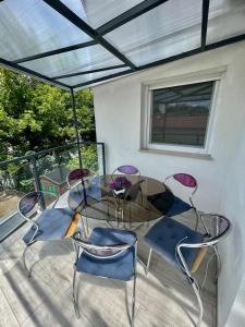 Balkón alebo terasa v ubytovaní Moonlight Apartment