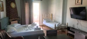 TV a/nebo společenská místnost v ubytování Apartments Resul Pushi Ksamil