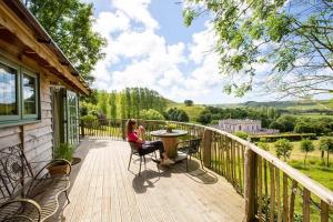 Balkón nebo terasa v ubytování Cottage Orné