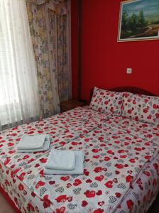 Ένα ή περισσότερα κρεβάτια σε δωμάτιο στο Villa Ohrid Anastasia +240 φωτογραφίες
