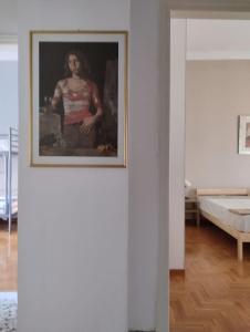 Postel nebo postele na pokoji v ubytování Άνετο στυλάτο σπίτι στο Μικρολίμανο του Πειραιά