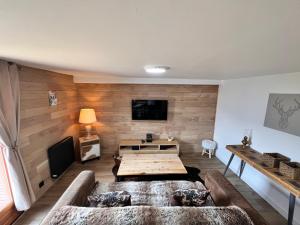 Chalet Millou Beuil的电视和/或娱乐中心