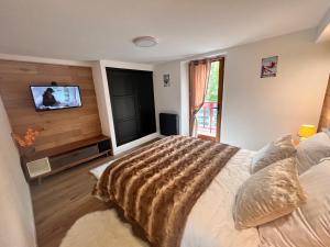 Chalet Millou Beuil客房内的一张或多张床位