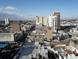 an aerial view of a city with buildings at Hermoso departamento céntrico en Bahía Blanca in Bahía Blanca