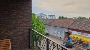 a view from a balcony of a building at Apartment DT48 in Pančevo +4 photos