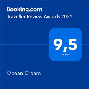 Certifikát, hodnocení, plakát nebo jiný dokument vystavený v ubytování Ocean Dream 2bdr/2bth Ground floor