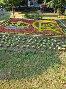 a flower clock in a garden in a park at Modern One-bedroom flat in Maidstone in Maidstone