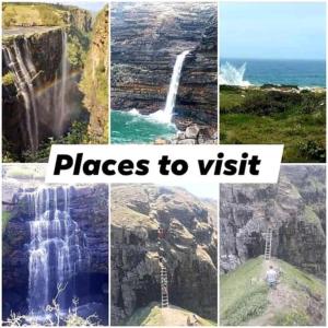 a collage of photos of different places to visit at Porta Salutis in Port St. Johns
