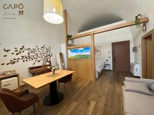 Posezení v ubytování GAPO Rooms