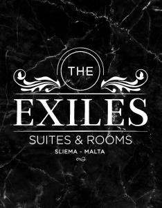 a logo for the elite suites and rooms at The Exiles Hotel in Sliema