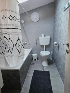 Kúpeľňa v ubytovaní Apartmani Viktorija + 37 fotografií