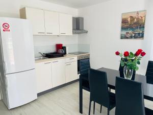 Kuchyň nebo kuchyňský kout v ubytování Apartment Paulina