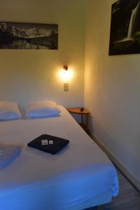 Postel nebo postele na pokoji v ubytování Hôtel Restaurant des Lacs