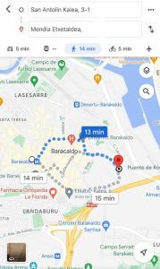 zbliżenie mapy miasta w obiekcie Bilbao/Barakaldo 15min BEC w mieście Barakaldo
