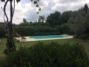 uma piscina no meio de um quintal em maison de vacances avec piscine à Saint Remy de Provence em Saint-Rémy-de-Provence