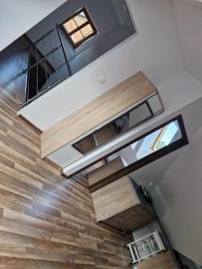 a view of the ceiling of a house with wood at Hej to tu apartamenty Karpacz in Karpacz