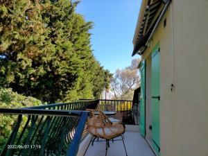 Balkón nebo terasa v ubytování Superbe studio à Juan les pins