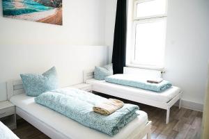 מיטה או מיטות בחדר ב-beautiful Apartment