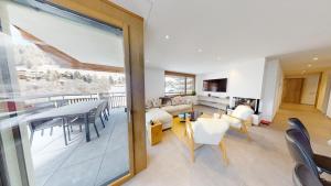 Istumisnurk majutusasutuses Family Holiday Apartment Krone Churwalden