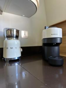 a coffee maker sitting on a counter in a kitchen at Gleneagles Holiday Home Rental in Auchterarder