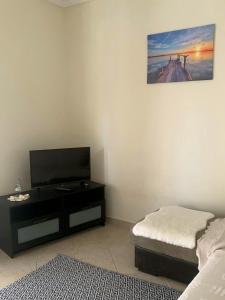 Televízia a/alebo spoločenská miestnosť v ubytovaní Anna-Apartment