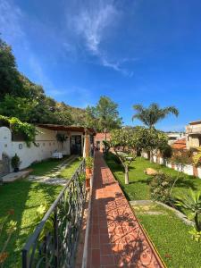 a view from the balcony of a house at B&B Villa Vittoria in Giardini Naxos