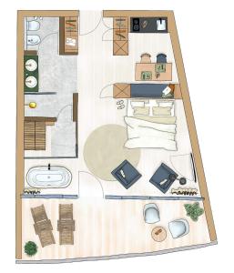 The floor plan of OLM Nature Escape - Eco Aparthotel