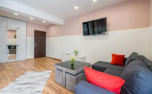TV a/nebo společenská místnost v ubytování Devdaraki Apartments