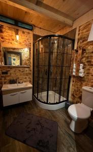 Koupelna v ubytování Petra Suit Bungalov & Villa