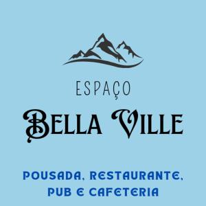 ein Satz von drei Logos für ein Resort in der Unterkunft Espaço Bella Ville in Caparaó Velho