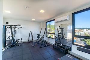 Academia e/ou comodidades em Confortável Loft com Vista para o Mar - Condomínio com Piscina