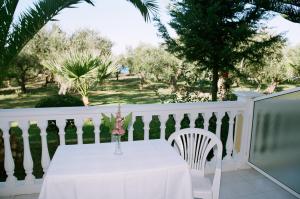 A garden outside Pelagos Studios