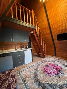 Kuchyň nebo kuchyňský kout v ubytování Ay Home Apart&bungalov