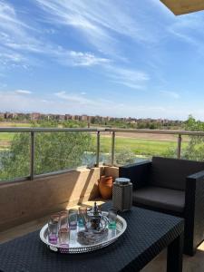 Μπαλκόνι ή βεράντα στο Appt Premium 3 rooms with big terrace at Prestigia Marrakech