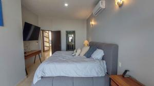 a bedroom with a bed and a television in it at Private Villa in Gated Community Pet-Friendly in Cabo San Lucas