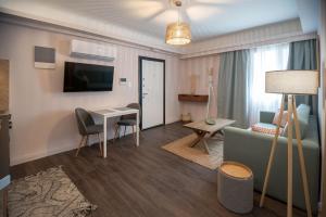 Μια τηλεόραση ή/και κέντρο ψυχαγωγίας στο Niki Athens Suites - Cosy Suite in the historical center of Athens