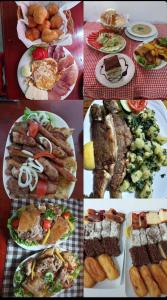 a collage of pictures of different plates of food at Rafting Camp Konak in Foča +53 photos