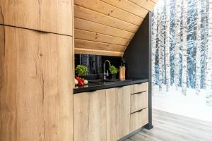 Kuchnia lub aneks kuchenny w obiekcie udanypobyt Apartament Sky SPA