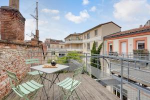 Balkón alebo terasa v ubytovaní Terrasse Riquet - en plein coeur de Toulouse
