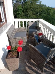 Balkon lub taras w obiekcie Apartman Kačić