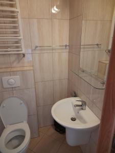 Koupelna v ubytování Hotel Zamkowy + 37 fotografií