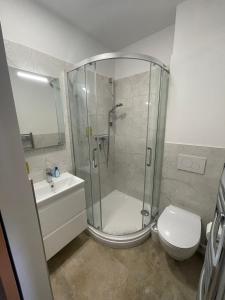 Koupelna v ubytování Hotel Akademie a depandance Vila Jarmila