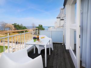 Un balcon sau o terasă la Seebrücke Heringsdorf - 1-Raum-Appartement mit Balkon S7a