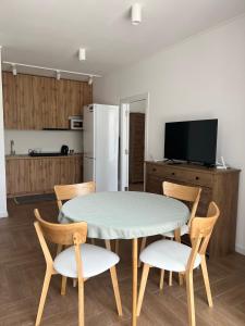 Kuchyň nebo kuchyňský kout v ubytování Modern apartament