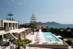 a view of the pool at a resort at Achilles Hill Hotel in Methoni