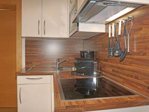 - une cuisine avec un évier et un comptoir dans l'établissement Apartment Ladis-3 by Interhome, à Ladis
