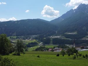 vistas a un valle con montañas en el fondo en Studio Oberhofer-3 by Interhome, en Telfes im Stubai