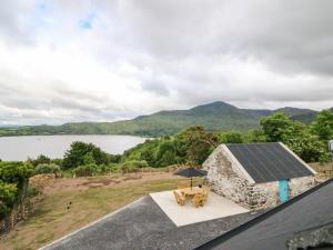 an aerial view of a house with a solar roof at An Sean Teach in Killarney