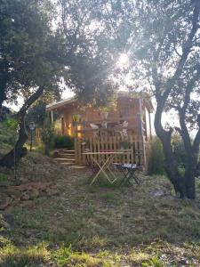 Κήπος έξω από το LOU CABANOT CHALET DE JARDIN CALME ET CONFORTABLE